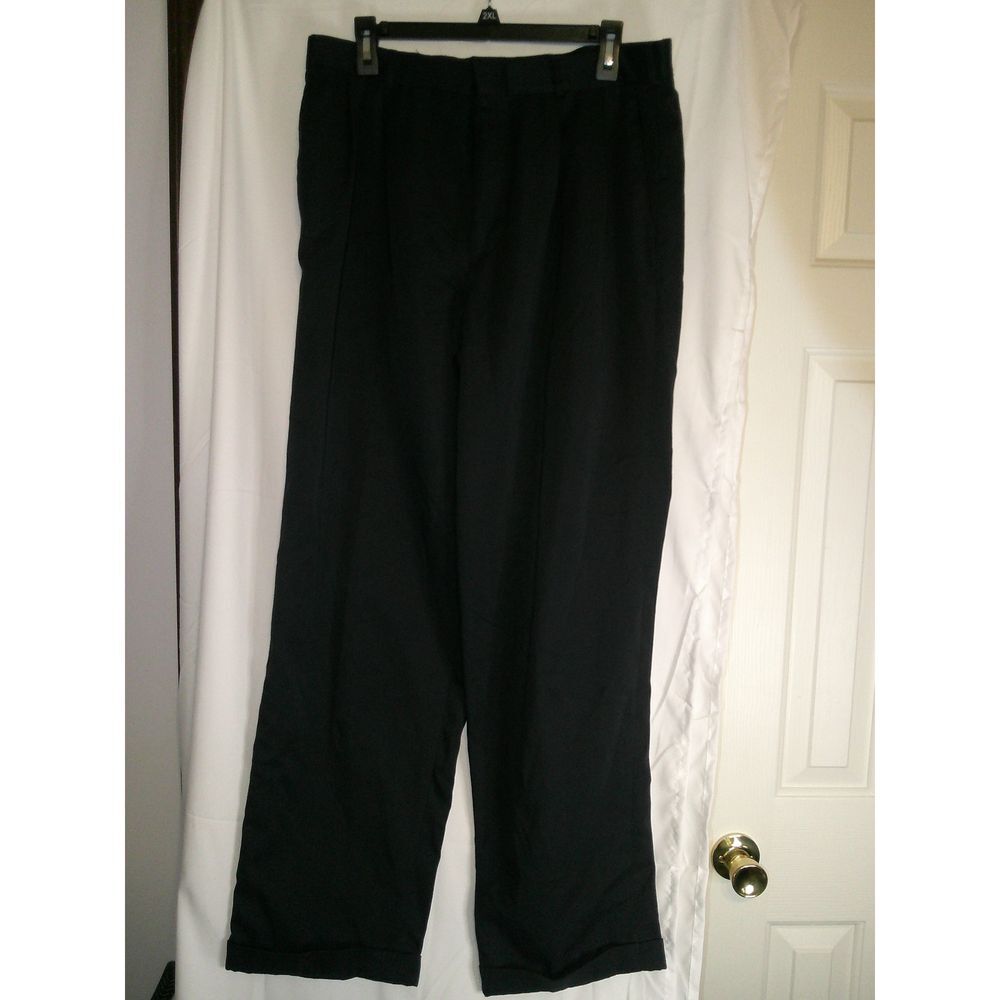 Perry Ellis Navy Blue Straight-Leg Dress Pants Professional Work Wear Slacks